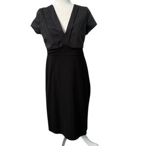 Linea Black and Grey Sheath Dress Size UK 14